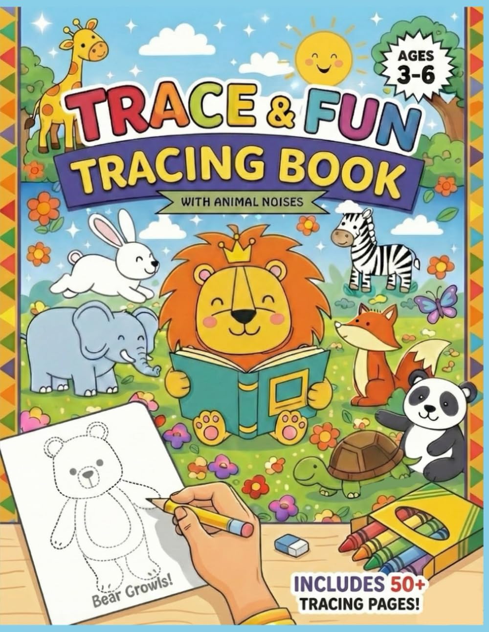 Trace & Fun: Tracing book with animal noises [Ages 3-7] (The Little Learners Activity Series)