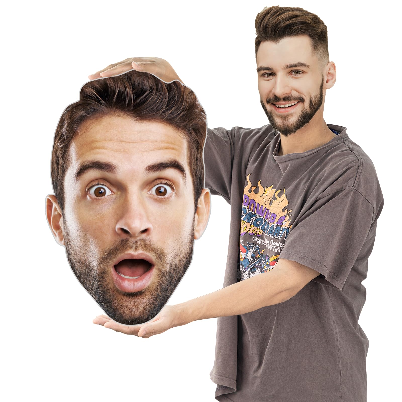 Big Head Cutout 24 to 48 inch, Customize Giant Heads, Personalized Face Signs Fun Photo for Party Decorations& Gifts, 1 Piece