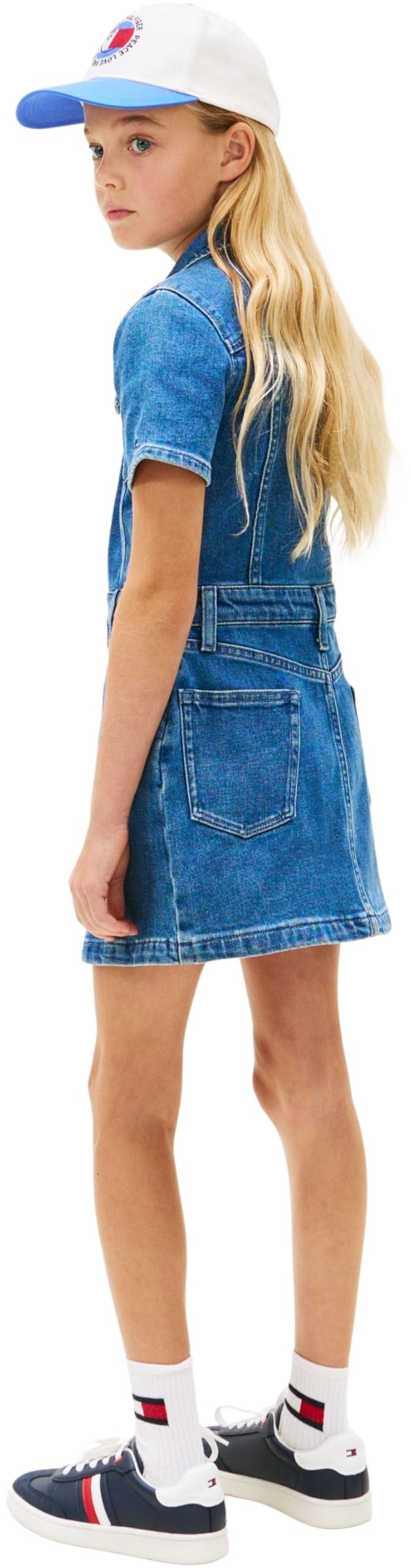 Tommy Hilfiger Mädchen Denim Trucker Dress Ss Kg0kg09357 Kleider (1er Pack)