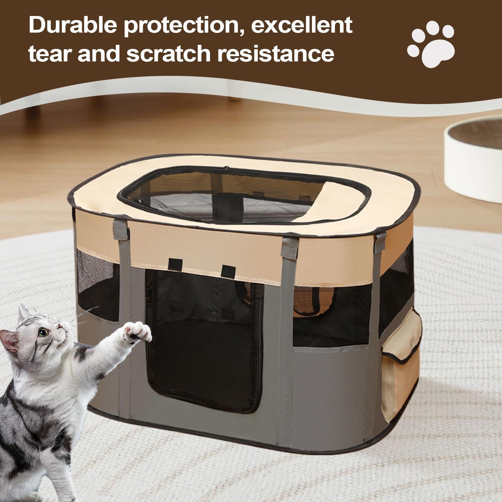 Corral para Mascotas,Parque Plegable para Perros | Tienda Transportable para Gatos De Viaje Camping Hogar Jardín Exterior Interior Juguetes