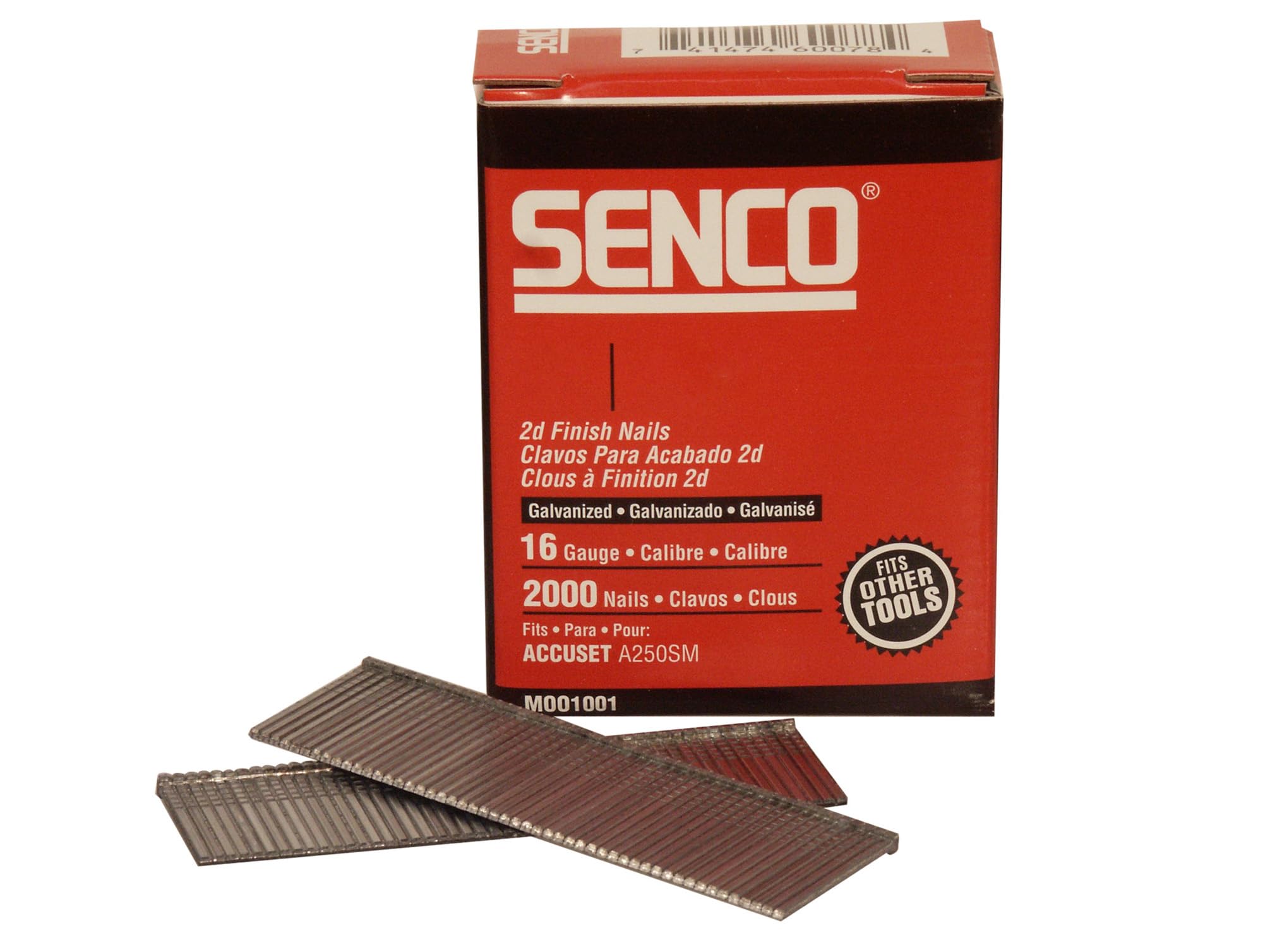 Senco Rx25eaa Straight Brad Nails Galvanised 16G X 63Mm (Pack 2000)