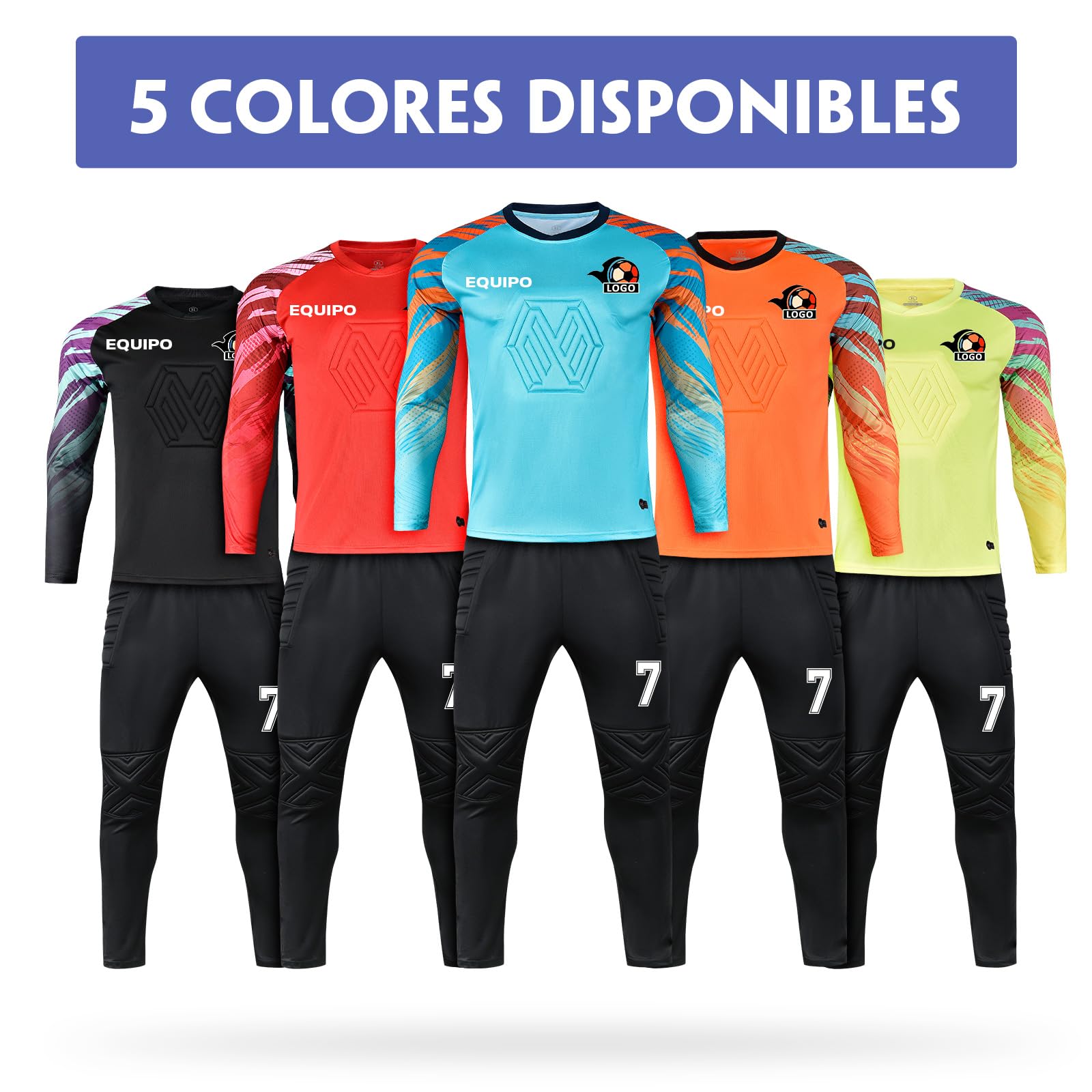 LAIFU Equipaciones de Portero Personalizado Niño Adulto Camiseta Fútbol Pantalón Corto