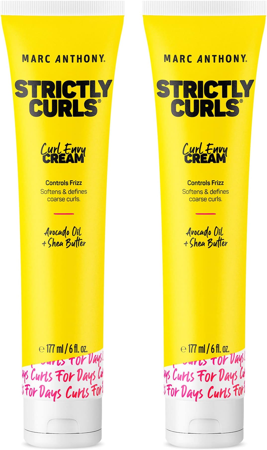 Marc Anthony Curl Cream with Shea Butter & Oils Defines & Softens Curly & Wavy Hair, Set of 2