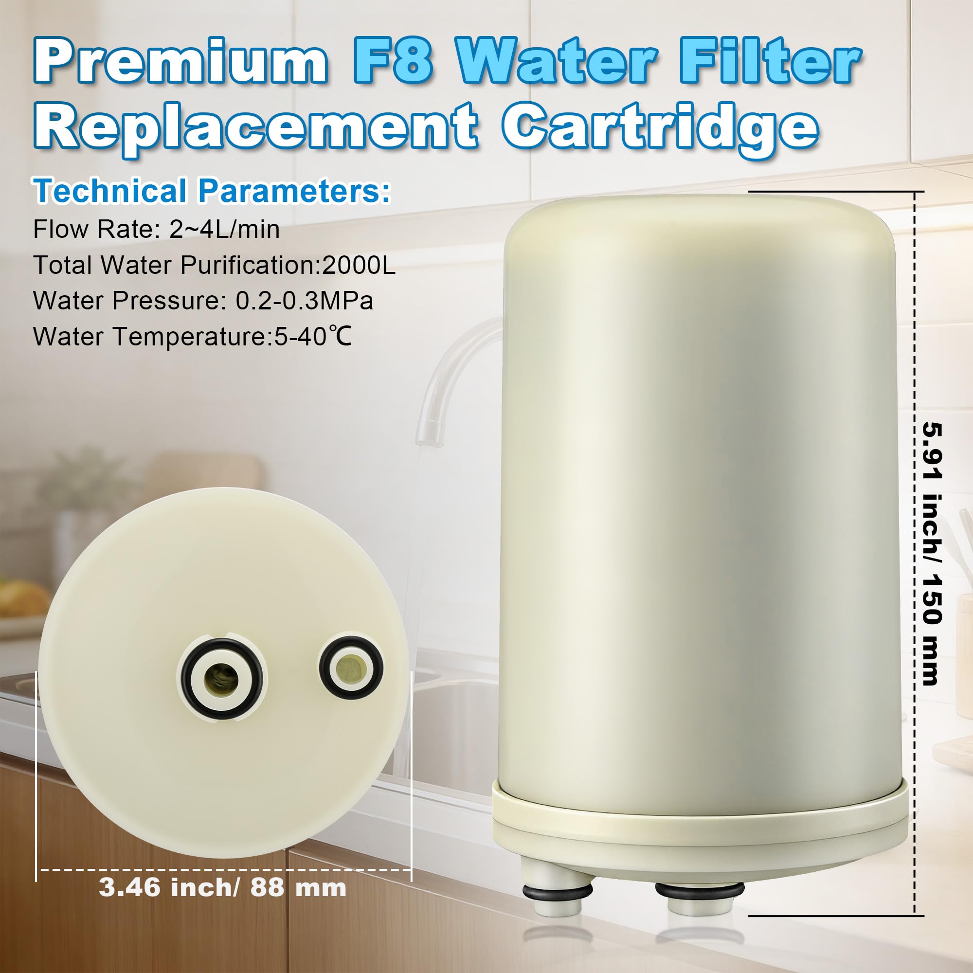 Amazon | Saillong プレミアムF8浄水器交換用カートリッジ 2個パック