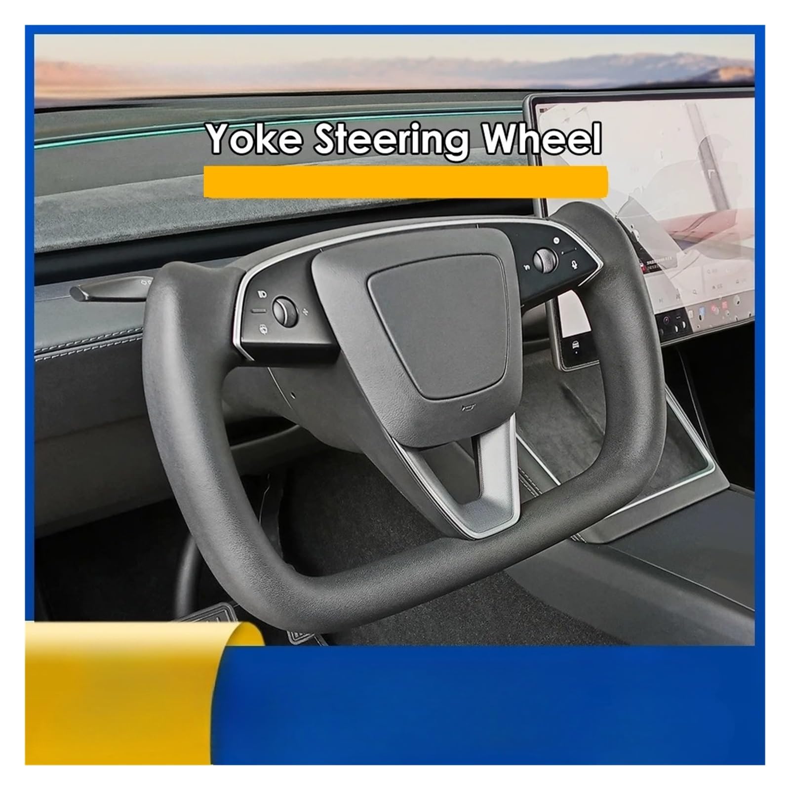 Tesla モデルYジュニパー 2025 ヨークステアリング 白 新品未開封 Amazon | ZIMABLUE ヨークハンドル パーソナライズヨークステアリング