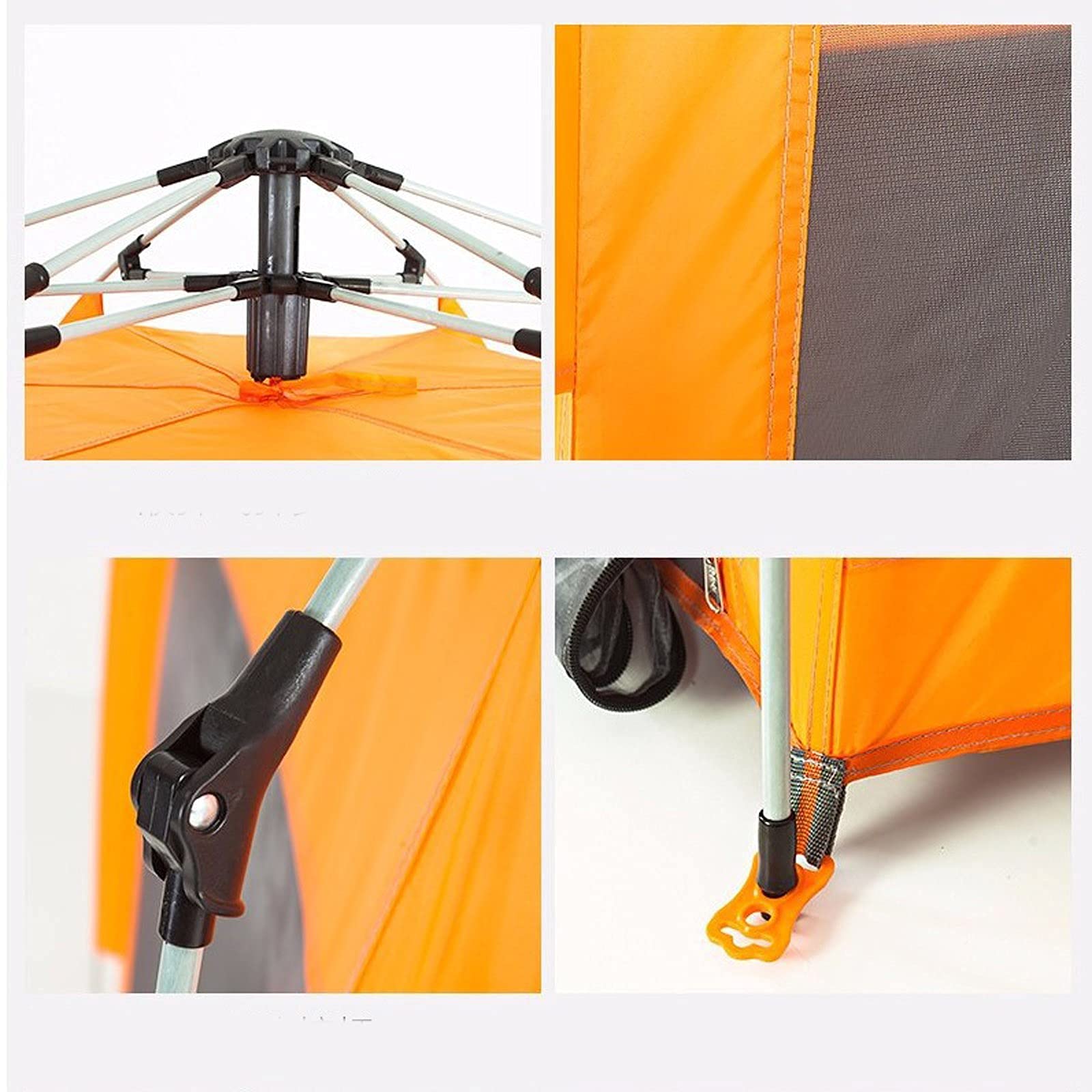 Tenda esagonale automatica da esterno, parco da campeggio all'aperto per il tempo libero 5-8 persone protezione solare e tenda antipioggia