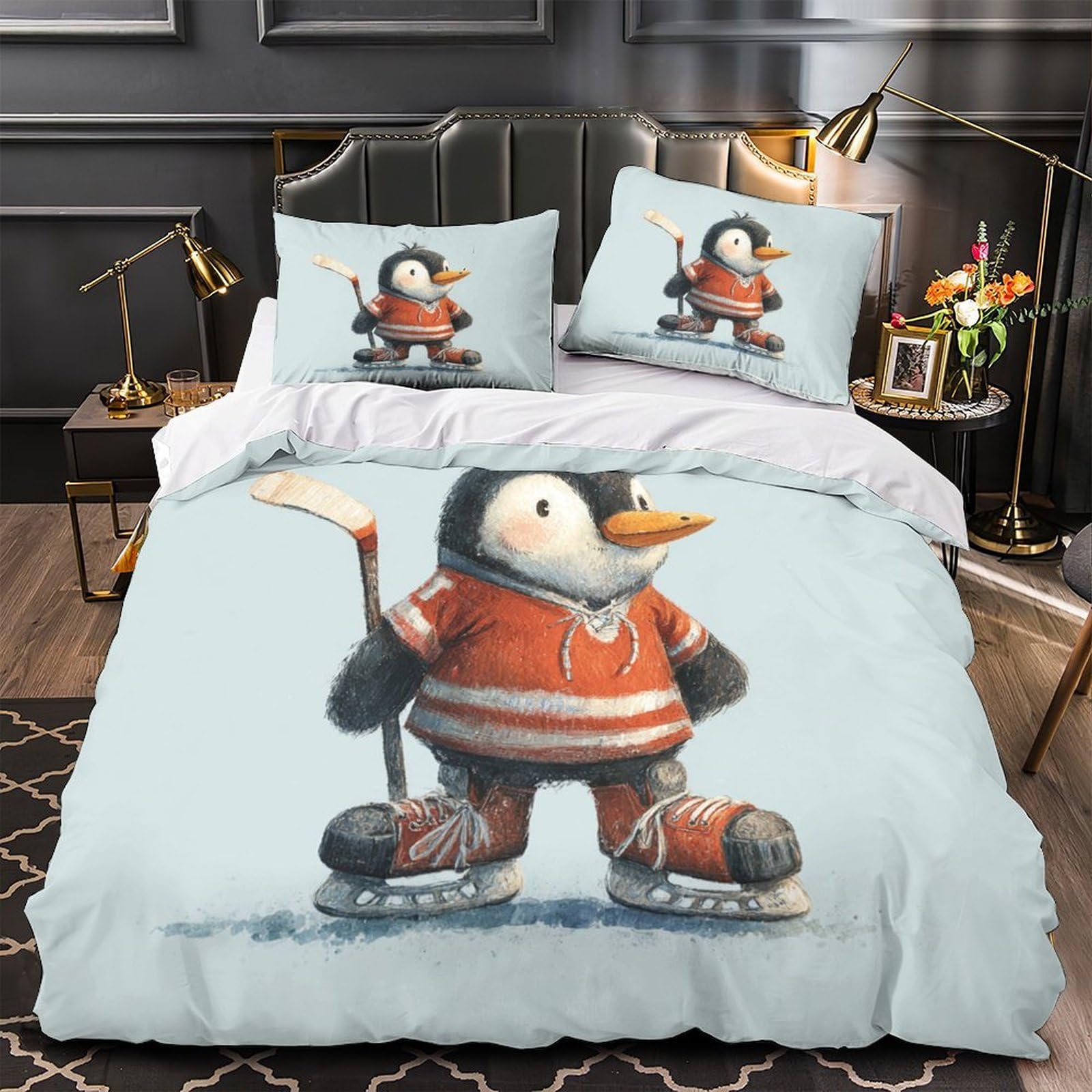 Housse de couette pingouin 3D pour transformer la chambre d'enfant en un cocon de douceur