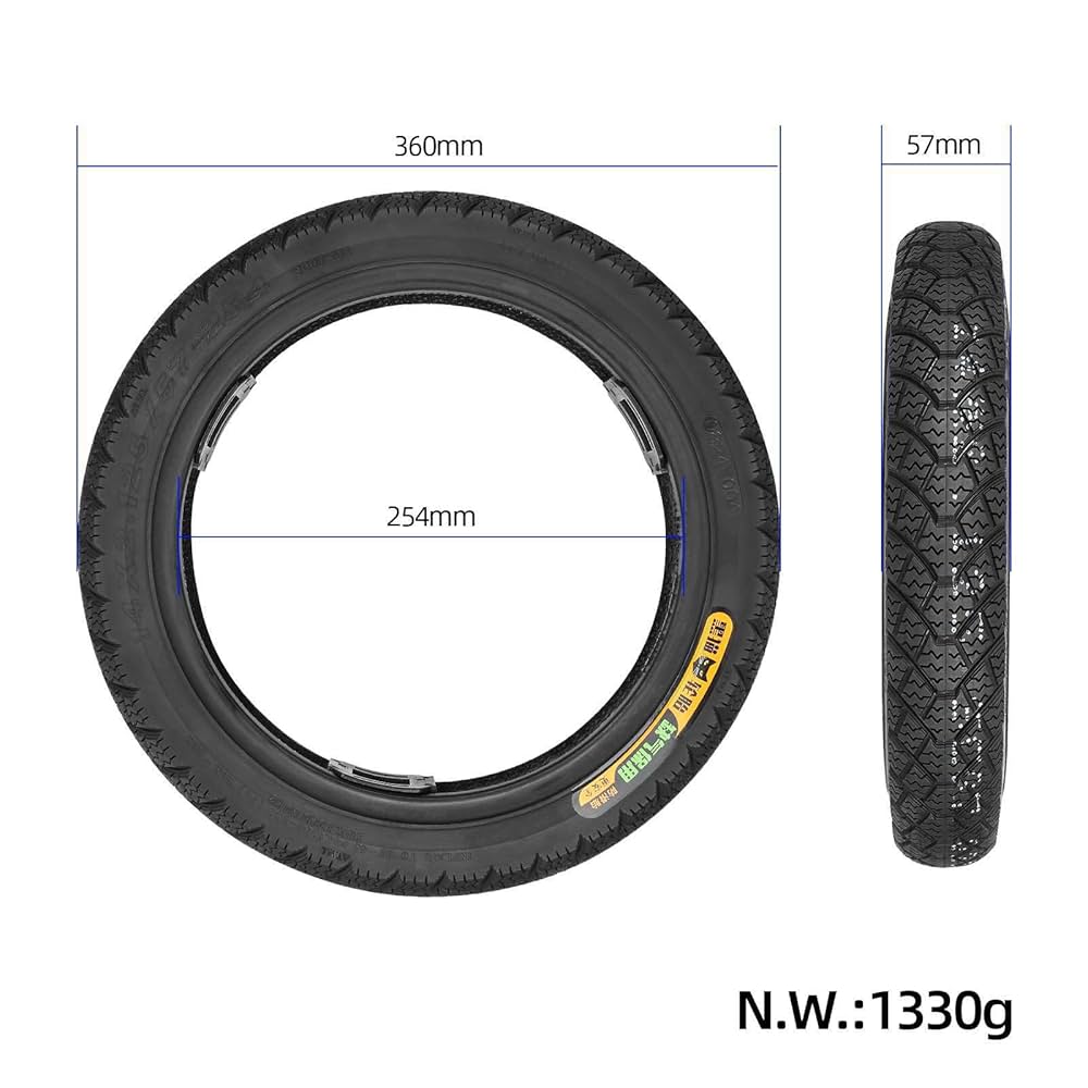 Amazon.com: ZAITUO 14x2.125 (57-254) Run-Flat Tubeless Tire