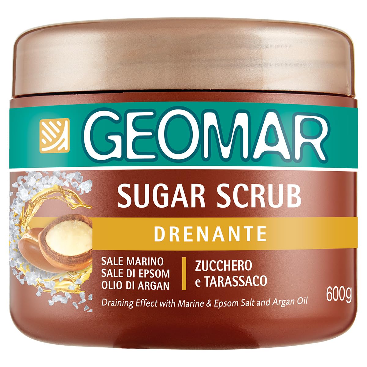GEOMAR | Sugar Scrub Corpo Drenante, Made in Italy, 600 g