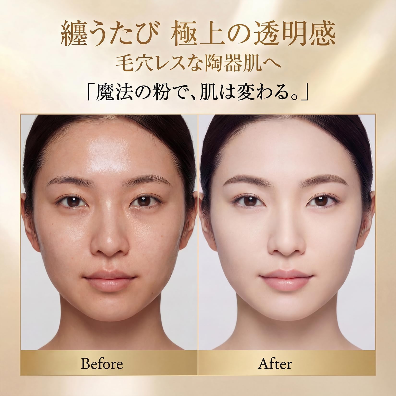 【魔法の粉】オートニュアンス プレストパウダー 本体セット (I番) 8.8g 透明感 毛穴カバー セミマット - 5