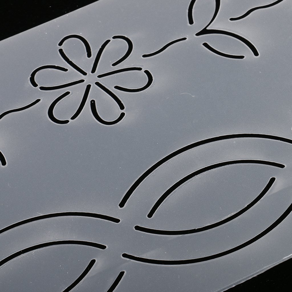2Pcs DIY Floral Stencil Quilting Stencil Template per Cucito Patchwork