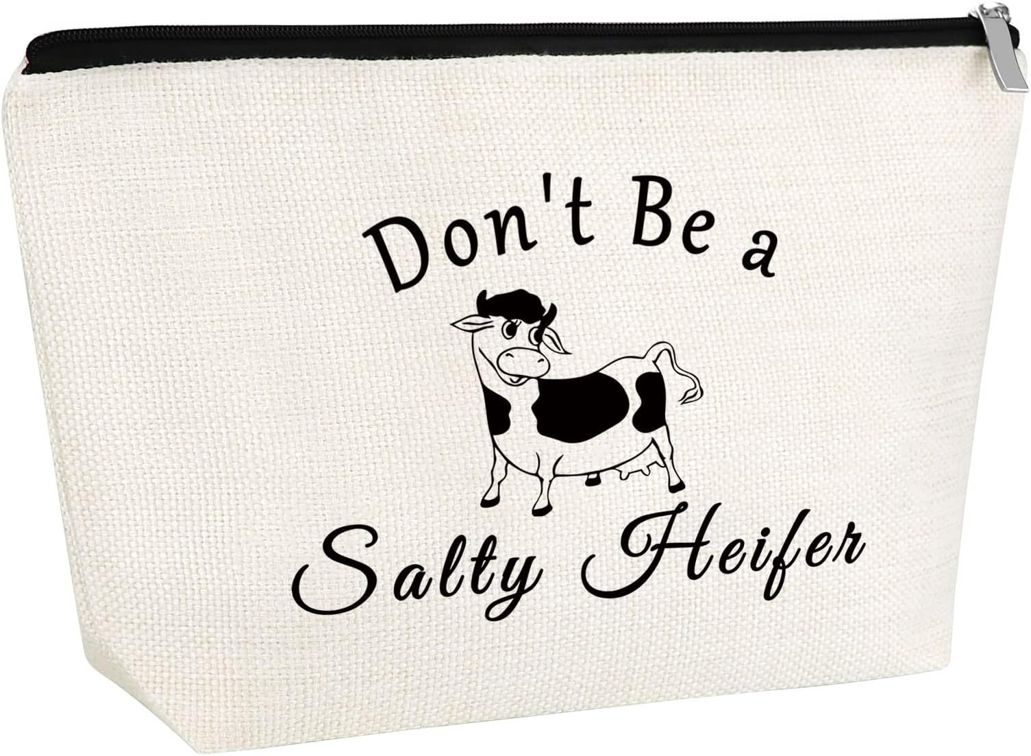 Funny Cow Gifts Makeup Bag Cow Lover Gift Cosmetic Bag Cow Themed Gifts Makeup Pouch Cow Farmer Gift Cute Cow Travel Zipper Pouch Cow Gifts for Cow Lovers friend Sister Birthday Christmas, small