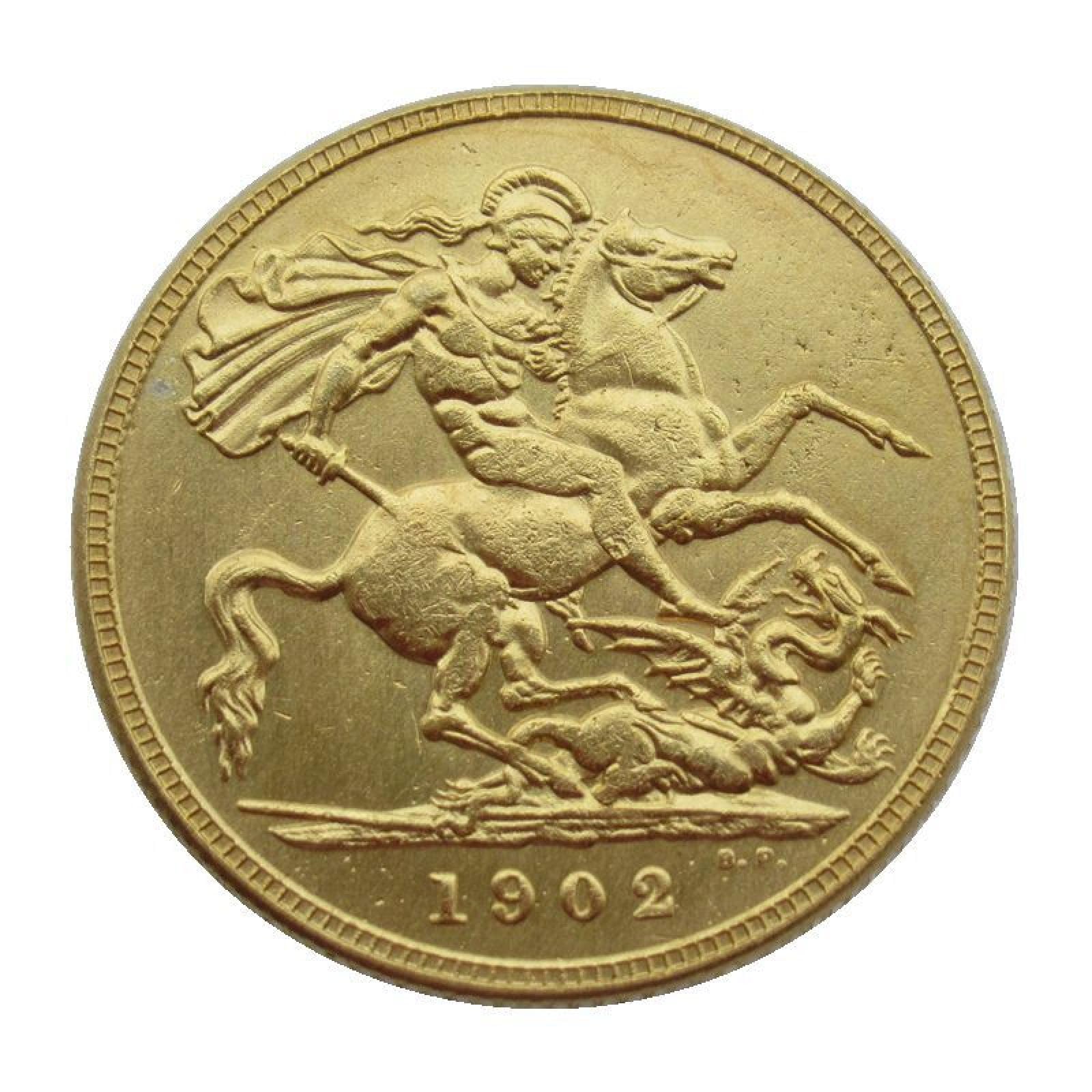 Wlzqelvcf 1902 British 1 Sovereign Gold Pound -1910 9 Replica Commemorative Coins,