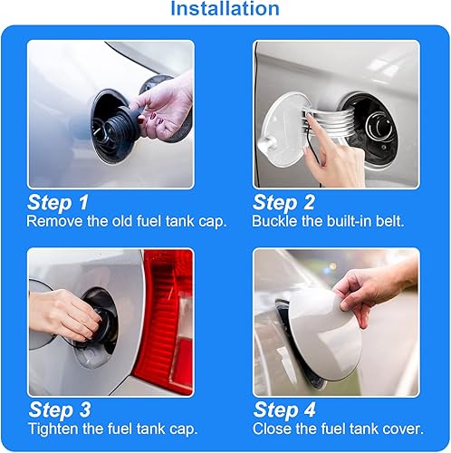 Miniatura 7 de Tapa de gasolina premium, tapa de combustible de Tenbaba, repuesto de tapa de gasolina para Dodge 2000-2019, Jeep Wrangler JK 2003-2018, Ram 1500
