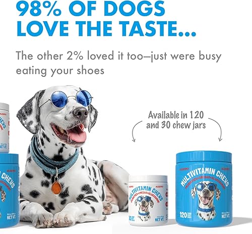 Miniatura 3 de Vitaminas para perros 30 multivitaminas masticables con glucosamina condroitina, probióticos enzimas digestivas y omegas Suplemento para la salud