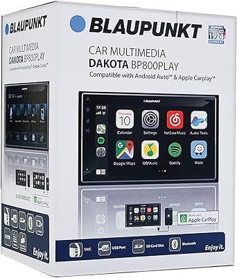Blaupunkt BP800PLAY Dakota BP800PLAY 6.8-in. Double-DIN Digital Media Receiver with Bluetooth, Apple CarPlay, and Android Auto