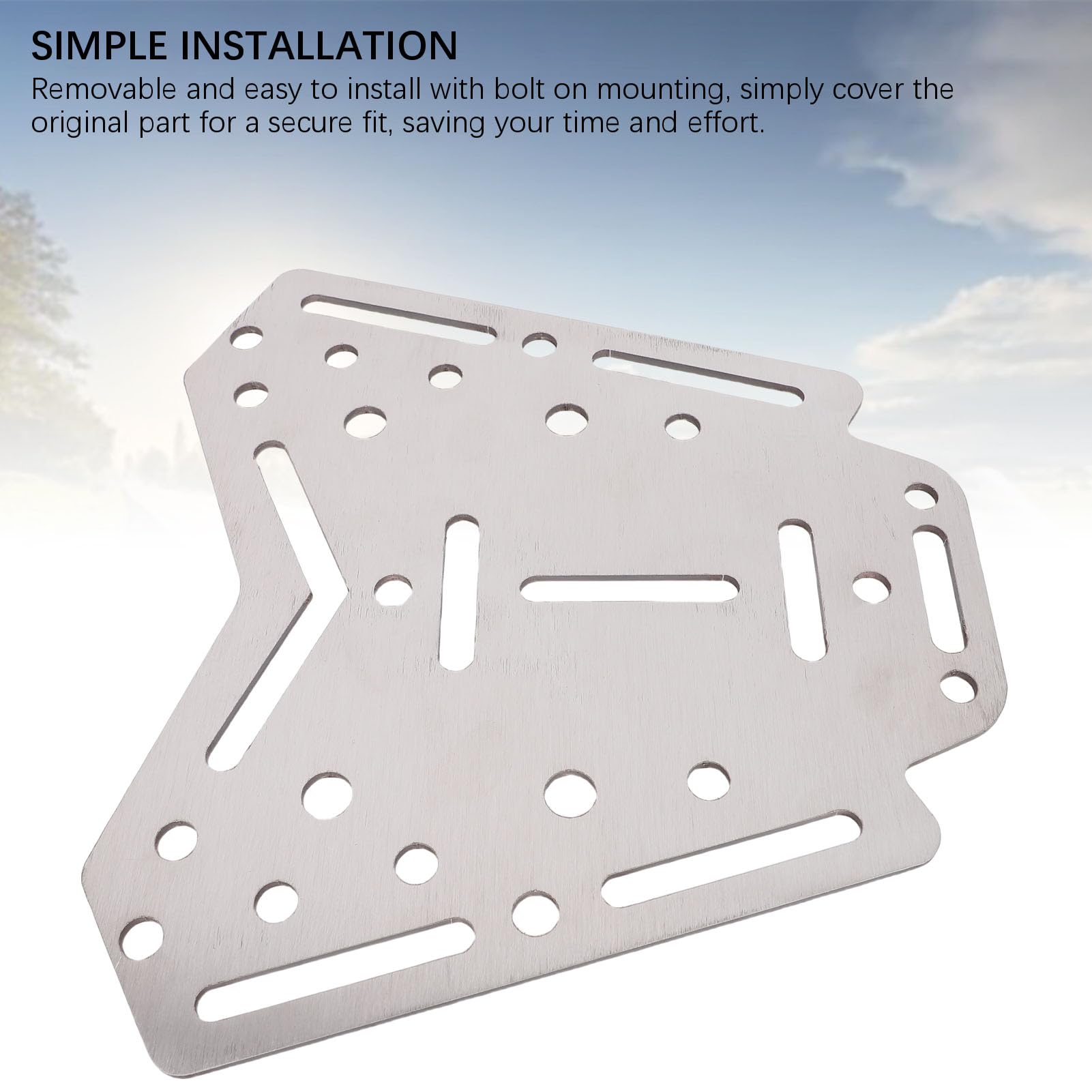 CHICIRIS Pastilla de Equipaje Trasero de Motocicleta, Soporte de Almacenamiento Extraíble de Acero Inoxidable con Alta Capacidad de Carga para Zontes 310M 350D X310 350X 368D 368M
