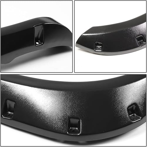 Miniatura 2 de DNA MOTORING WF-DRAM02-MBK - Juego de 4 guardabarros laterales estilo remachado en bolsillo compatible con Dodge Ram 1500 2500 3500 02-09