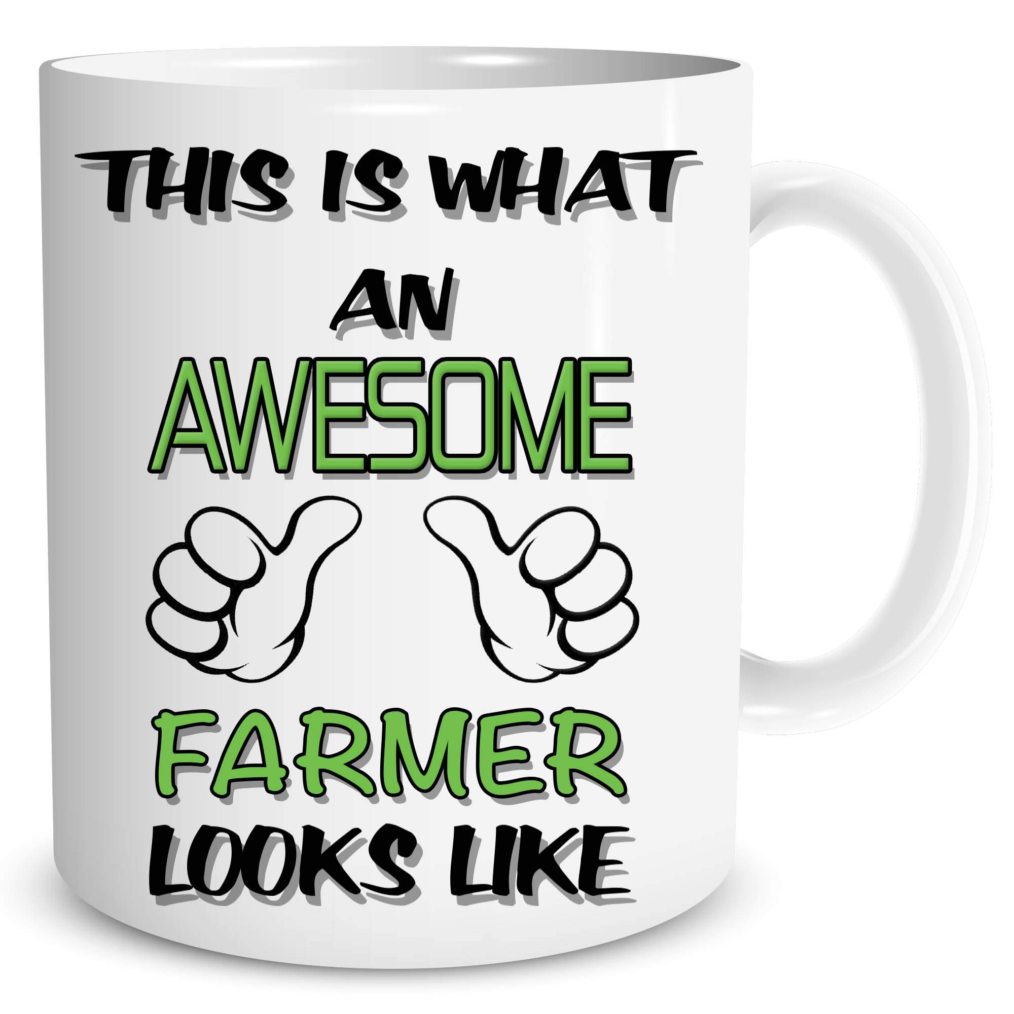 Peachy Antics White Farmer Mug This Is What An Awesome Farmer Looks Like Novelty Birthday Gift Best Friend Ceramic Cup Work Office Coffee Tea Cup Wsdmug920