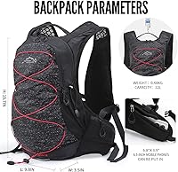 Vista 2 de IX INOXTO Hydration Pack Backpack, Lightweight Water Backpack with 2L Hydration Bladder Daypack for Men Women,Running Hydration Vest for Trail