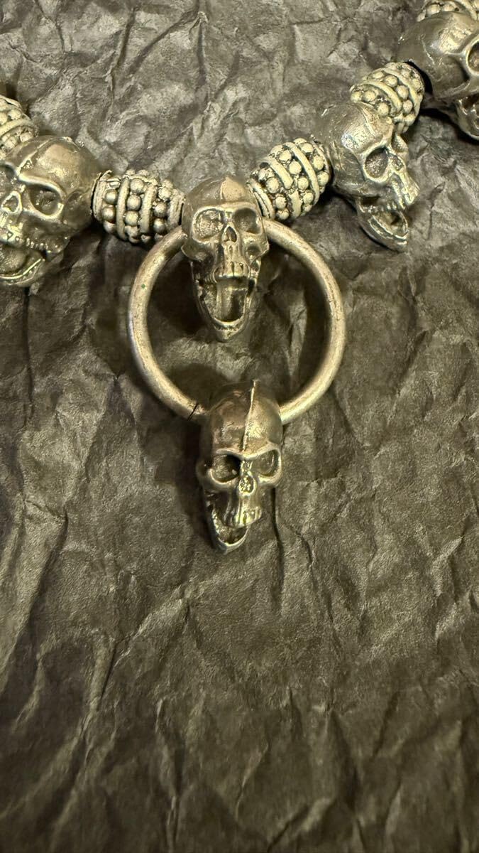 ネクロマンス Brass スカルネックレス 正規品 hide