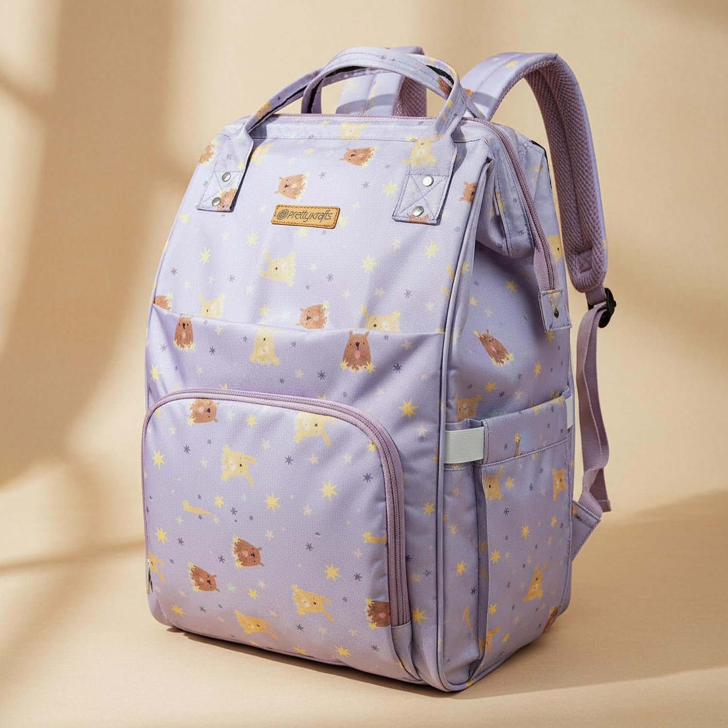 PrettyKrafts Diaper Bag for Mothers for Travel, Baby Bag for Mother Travel, Multi Compartment Water Resistant Maternity Bag for Mother and Baby, Baby Bag for Mom Large Capacity (Lavender)-picture-11