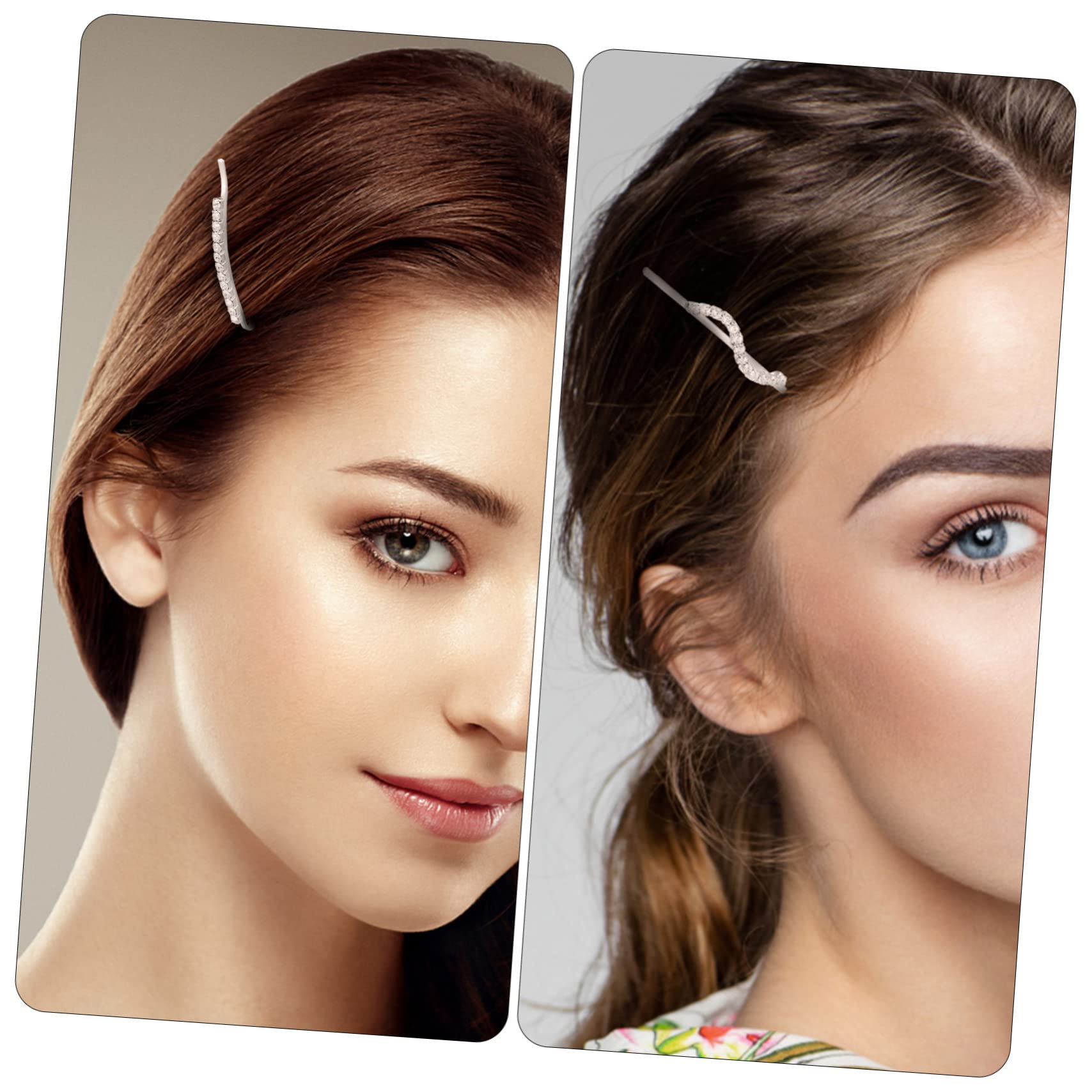 Housoutil 60stücke Strass Haarklammern Metall Haarclips Mit Funkelnden Rhinestones Haarnadeln Für Hochzeiten Und Besondere Anlässe Silberne Bobby Pins Für Damen Und Mädchen