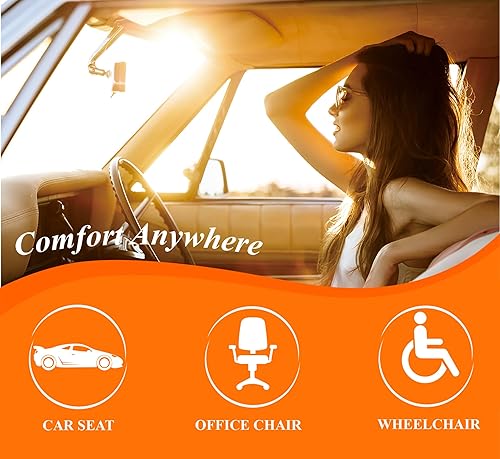 Miniatura 4 de kingphenix Cojín Premium para Asiento de Automóvil, Cojín de Espuma Viscoelástica para Asiento del Conductor para Mejorar la Vista de Conducción