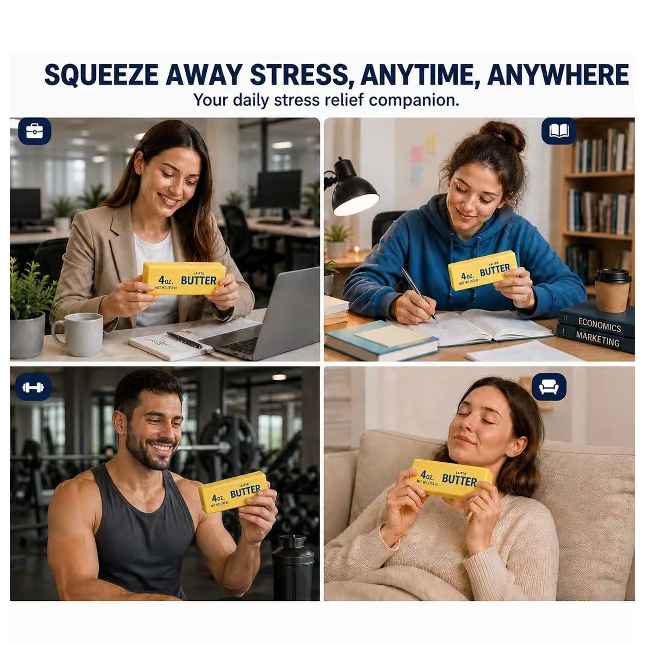 Butter Squishy Toy - Soft Squeeze Stress Relief -5