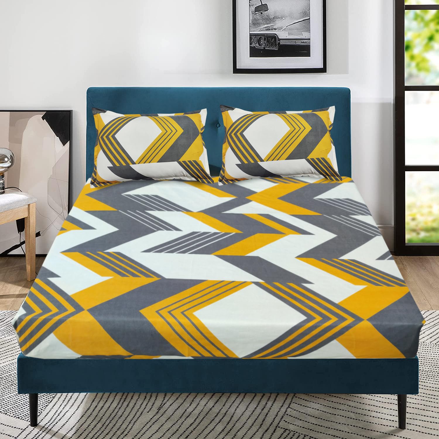 See full amazon price history chart for WELLFIT Cotton Feel 250 TC Glace Cotton Elastic Fitted Printed Queen Size Bed Bedsheet with 2 Pillow Cover (60"x78") INCH WELLFIT Cotton Feel 250 TC Glace Cotton Elastic Fitted Printed Queen Size Bed Bedsheet with 2 Pillow Cover (60"x78") INCH (B0CQM7SCN3) Amazon Price History, Amazon Price Tracker