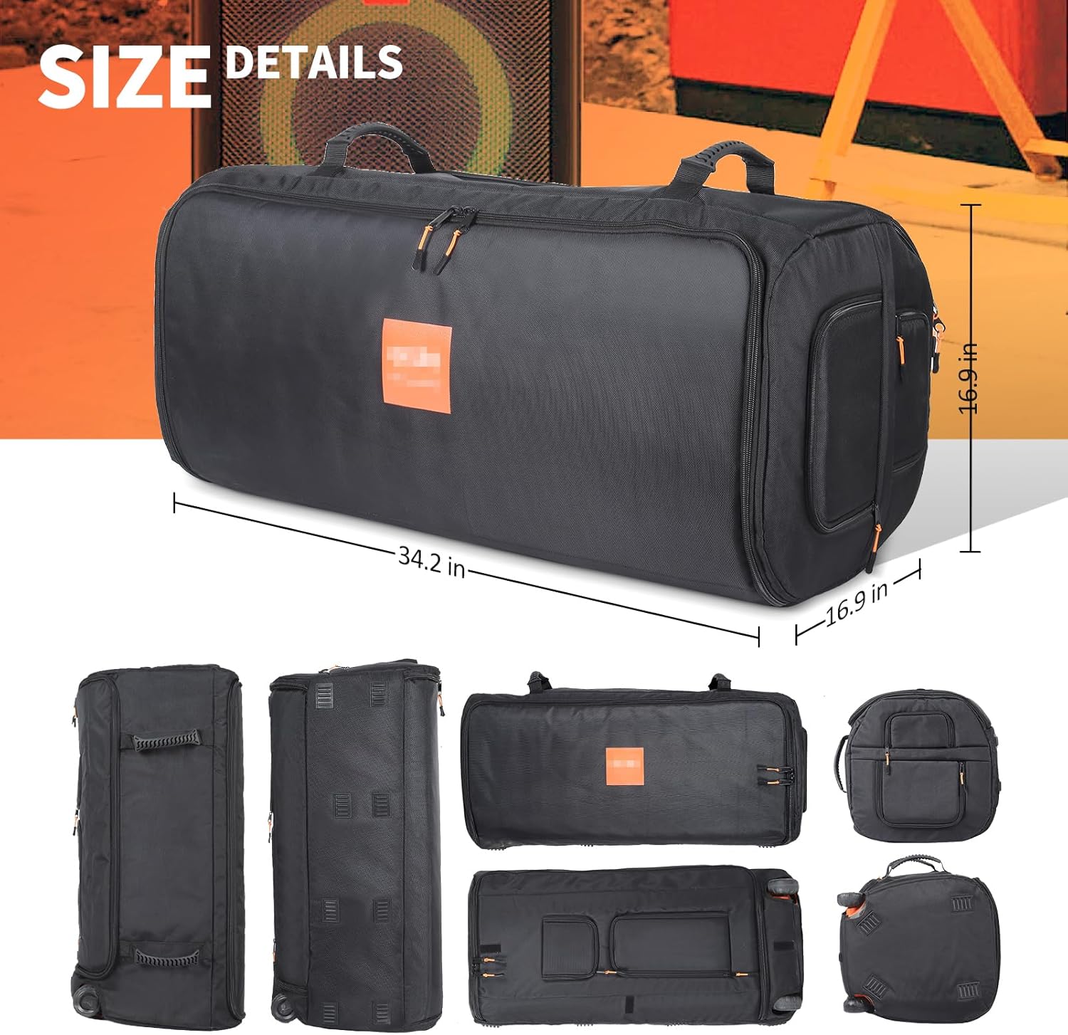 Speaker Bag Travel Case Replacement for JBL Party Box Series, Portable Carry Tote Bag Backpack for JBL Speaker (For partybox 710) - Image 6