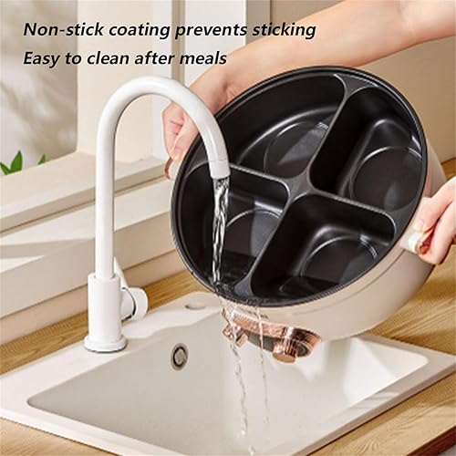 Miniatura 4 de Olla Gerente De Cuatro Puestos, Olla eléctrica de gran capacidad integrada antiadherente de cuatro rejillas multifuncionales, olla caliente de