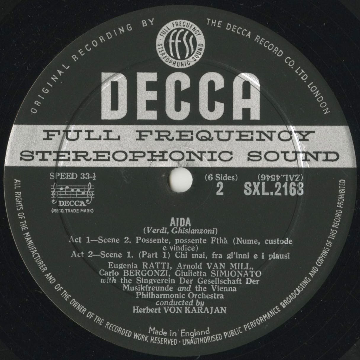 英Decca SXL2167/9　ヴェルディ「アイーダ」　テバルディ　カラヤン Amazon.co.jp: ヴェルディ Verdi アイーダ AIDA DECCA SXL 2167-9 UK