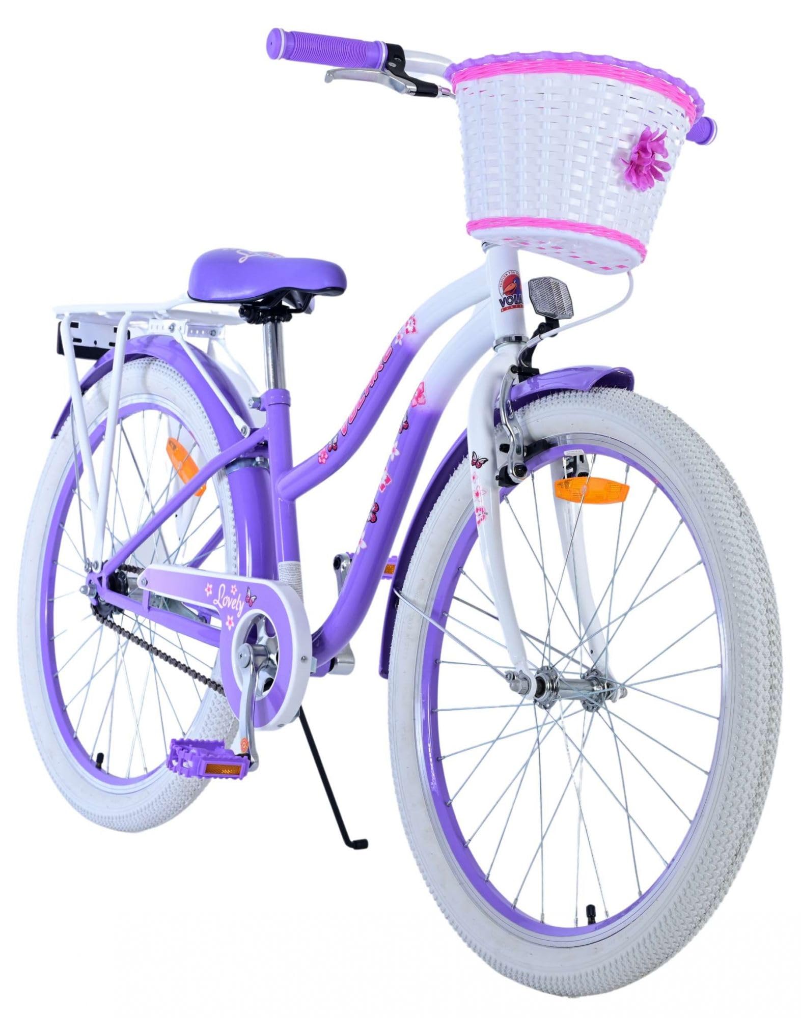Volare Lovely Kinderfahrrad - Mädchen - 24 Zoll - Lila