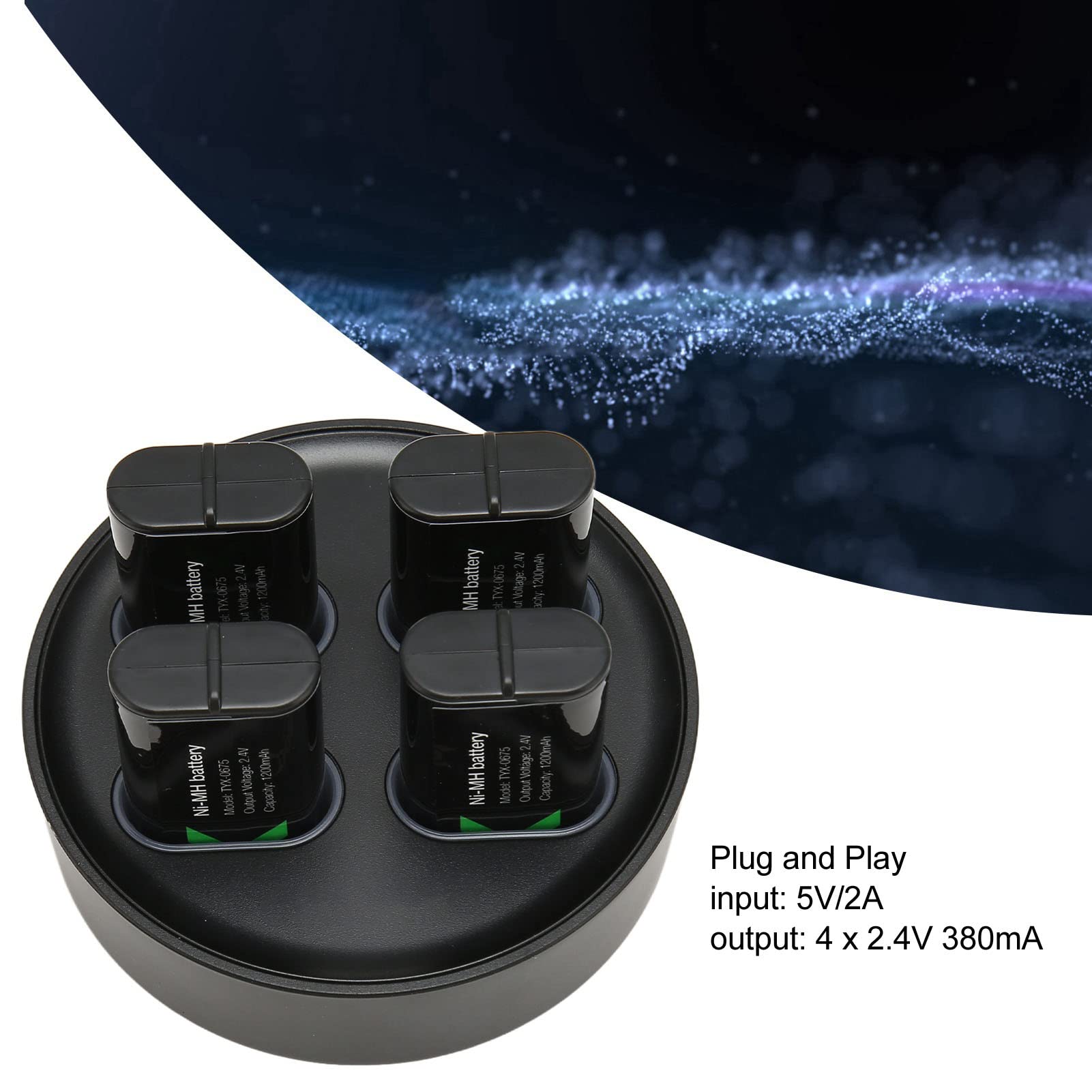 Batteria Ricaricabile per Controller, 4 Batterie Ricaricabili di Backup Ad Alta capacità da 1200 MAh con Dock di Ricarica e Cavo per e Series X