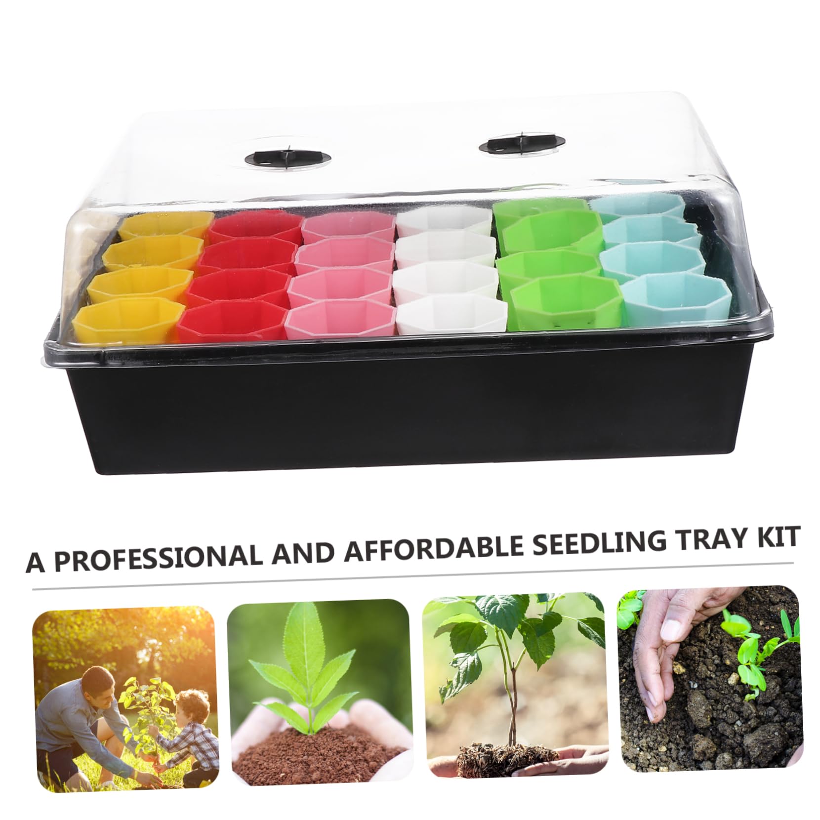 Juego De Propagación De Jardín Macetas De Inicio Bandejas De Cultivo Bandeja De Germinación