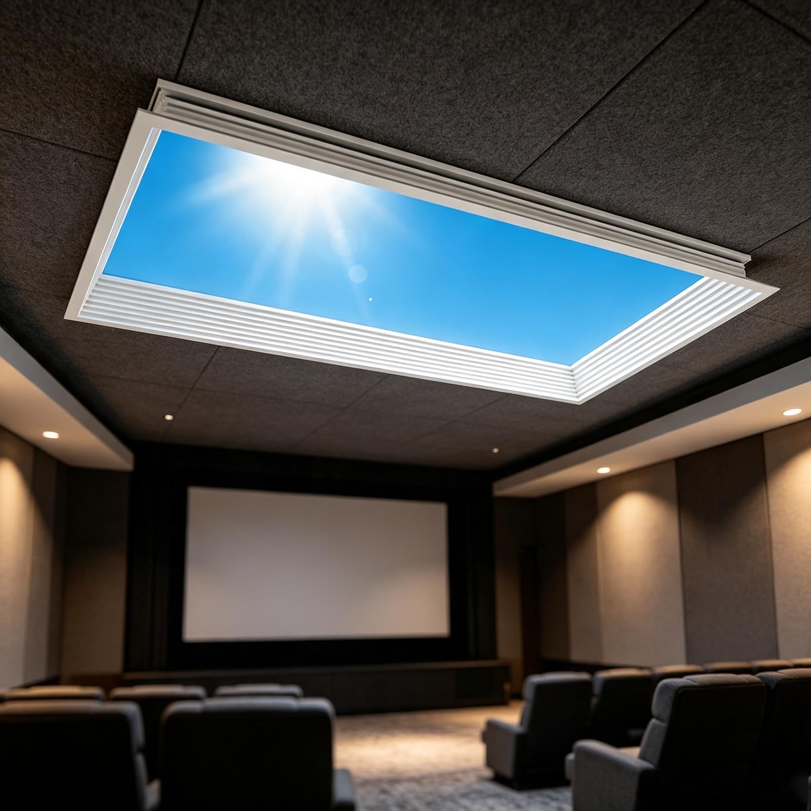 Lucernario Artificiale, Finta Finestra Cielo Blu (3000K-6000K), Simulazione da Incasso di Luce Solare Circadiana Embedded-30 * 60cm