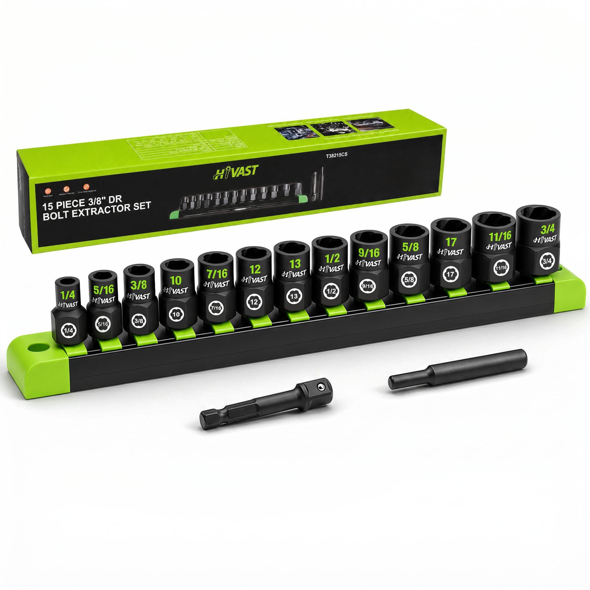 Bolt & Screw Extractor Set - Remove Stuck Fasteners -7 Bolt & Screw Extractor Set - Remove Stuck Fasteners -7