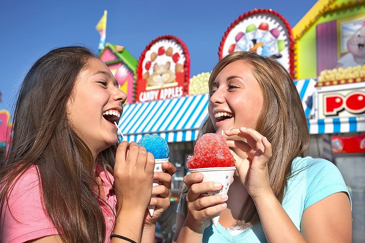 Concession Essentials Snow Cone Syrup (25 Fl Oz)- Pack of 3 - Cherry, Blue Raspberry, Grape