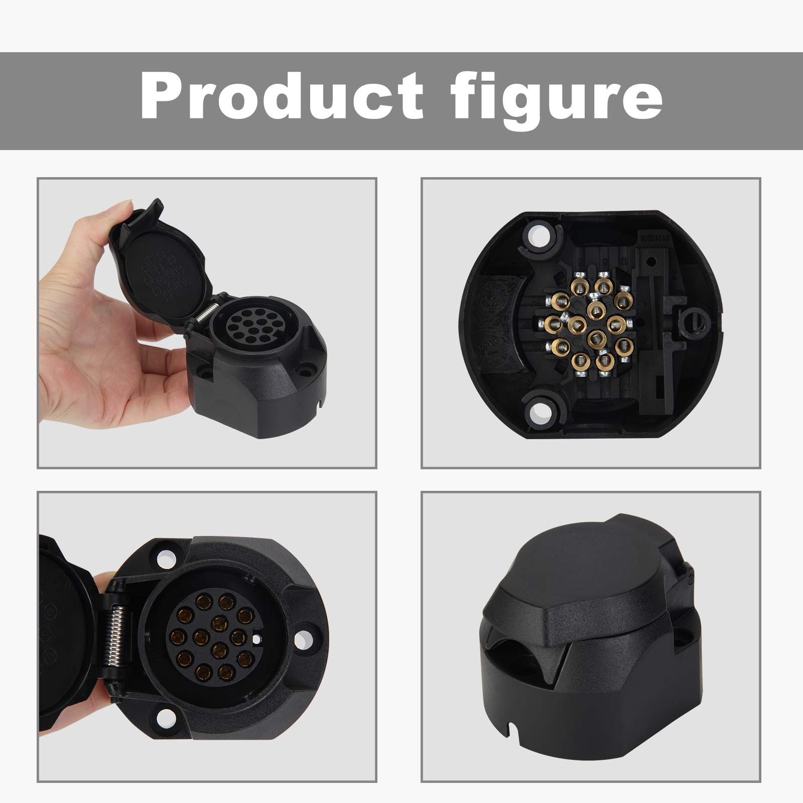 Buy OPP ULITE 13 Pin Trailer Socket Adapter 13 Pole Trailer Towbar