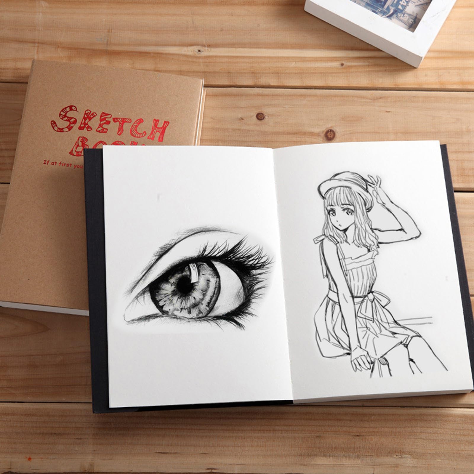 Quaderno professionale per schizzi, 200 fogli, carta spessa 80 g/m², copertina morbida, quaderno da disegno, schizzi, arte, illustrazioni, carta da schizzi