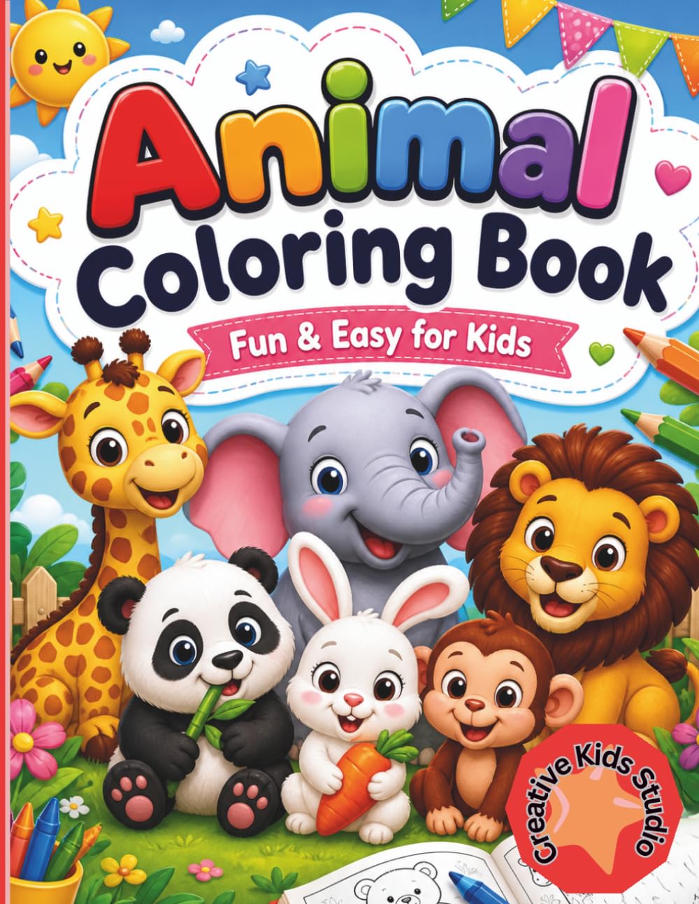 Animal Coloring Book: Fun & Easy for Kids