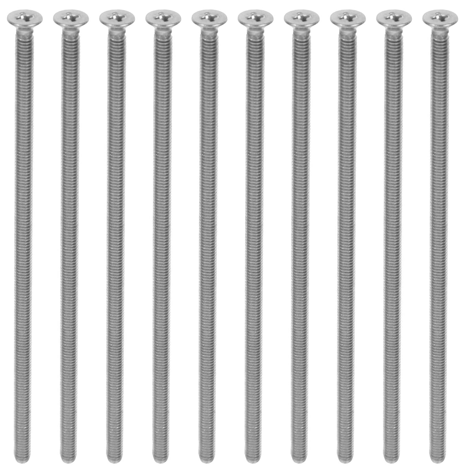 10pcs Stainless Steel Flat Head Long Outlet Screws M4x110 Wall Plate Mounting Screws for Electrical Switch Panels