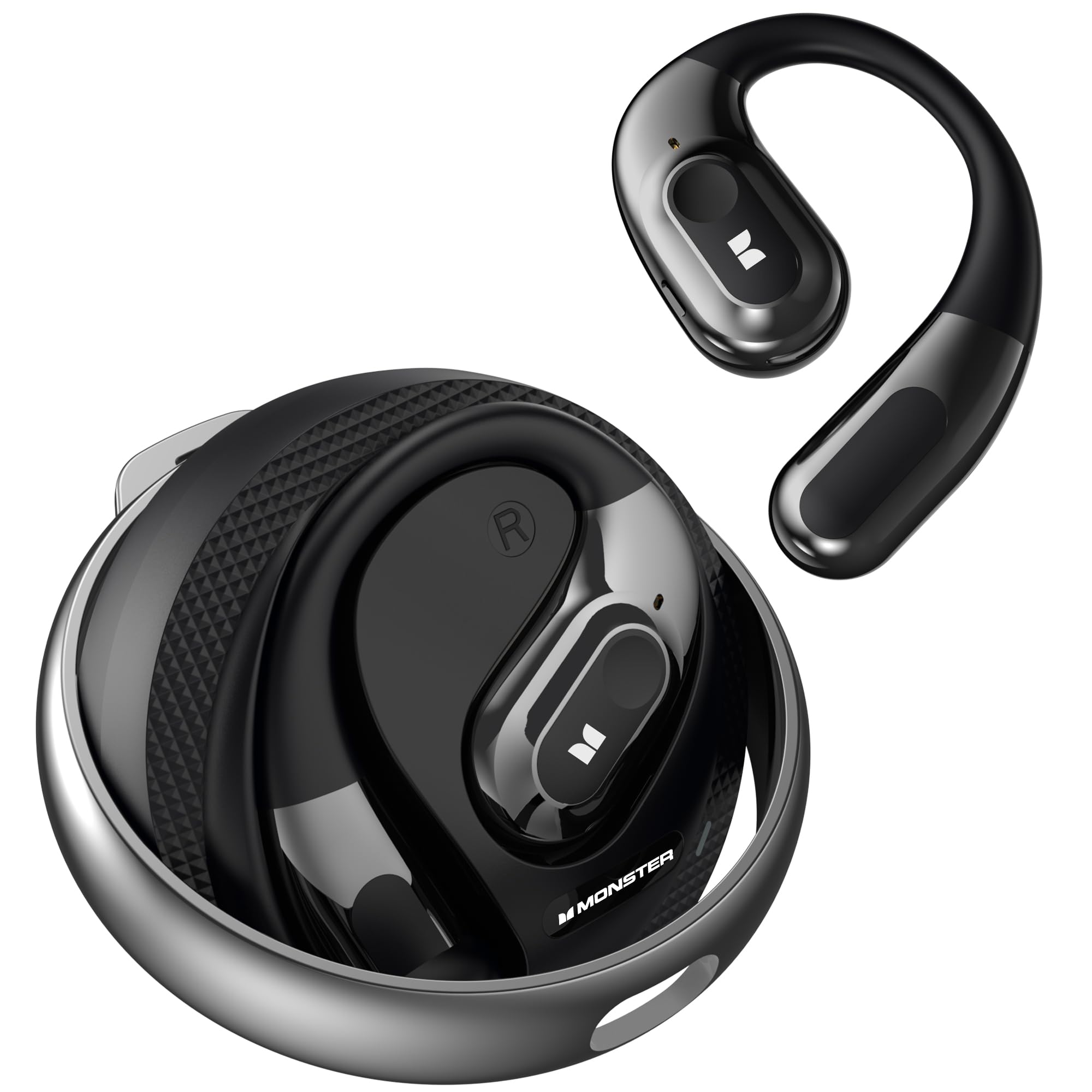 MONSTER OPEN EAR ACS30 ワイヤレスヘッドフォン Amazon.com: Monster AI Translation Earbuds AC330, 3-in-1