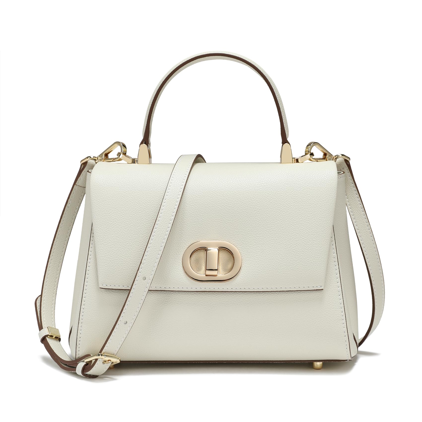 Leather Handbag - Women's Crossbody & Shoulder Bag with Removable Strap