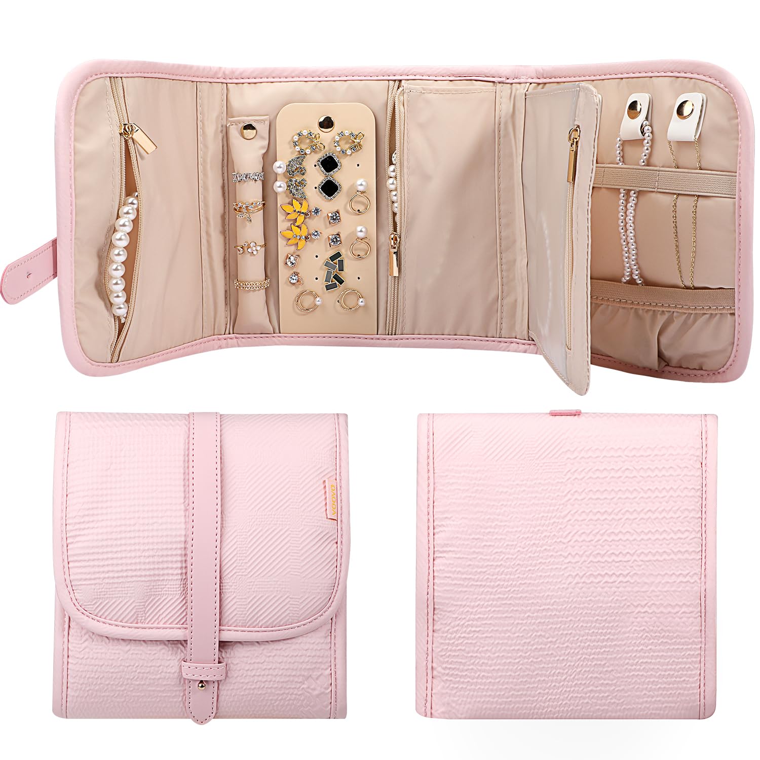 Amazon.com: Voova Travel Jewelry Holder Organizer Case, Small Jewelry ...