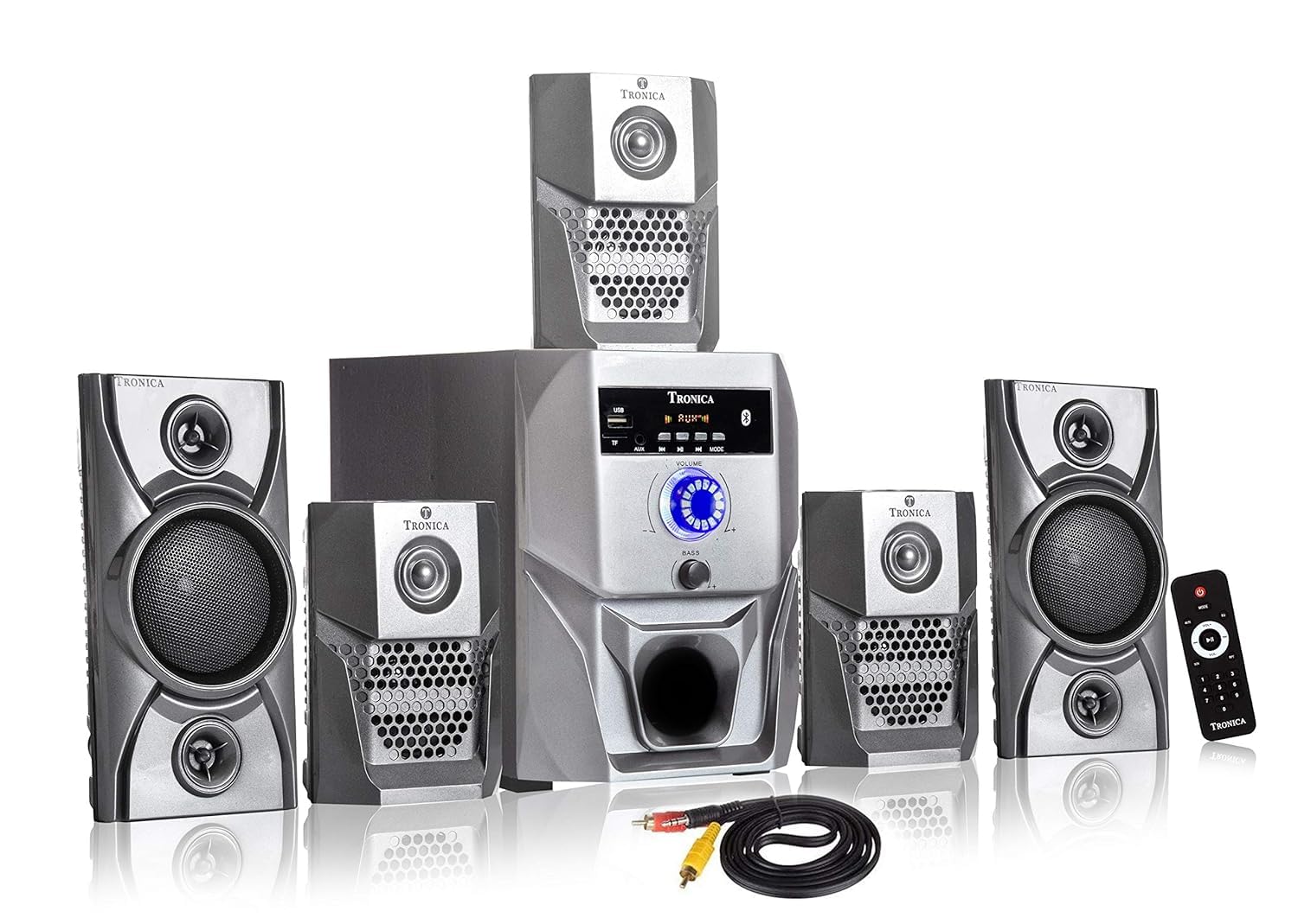 TRONICA Super King 40W 5.1 Multimedia Bluetooth Home Theater System with FM/PenDrive/Sd Card/Mobile/Aux Support & Remote (5.1 Speaker Set Grey) (B0D5D58T1W) Amazon Price History, Amazon Price Tracker