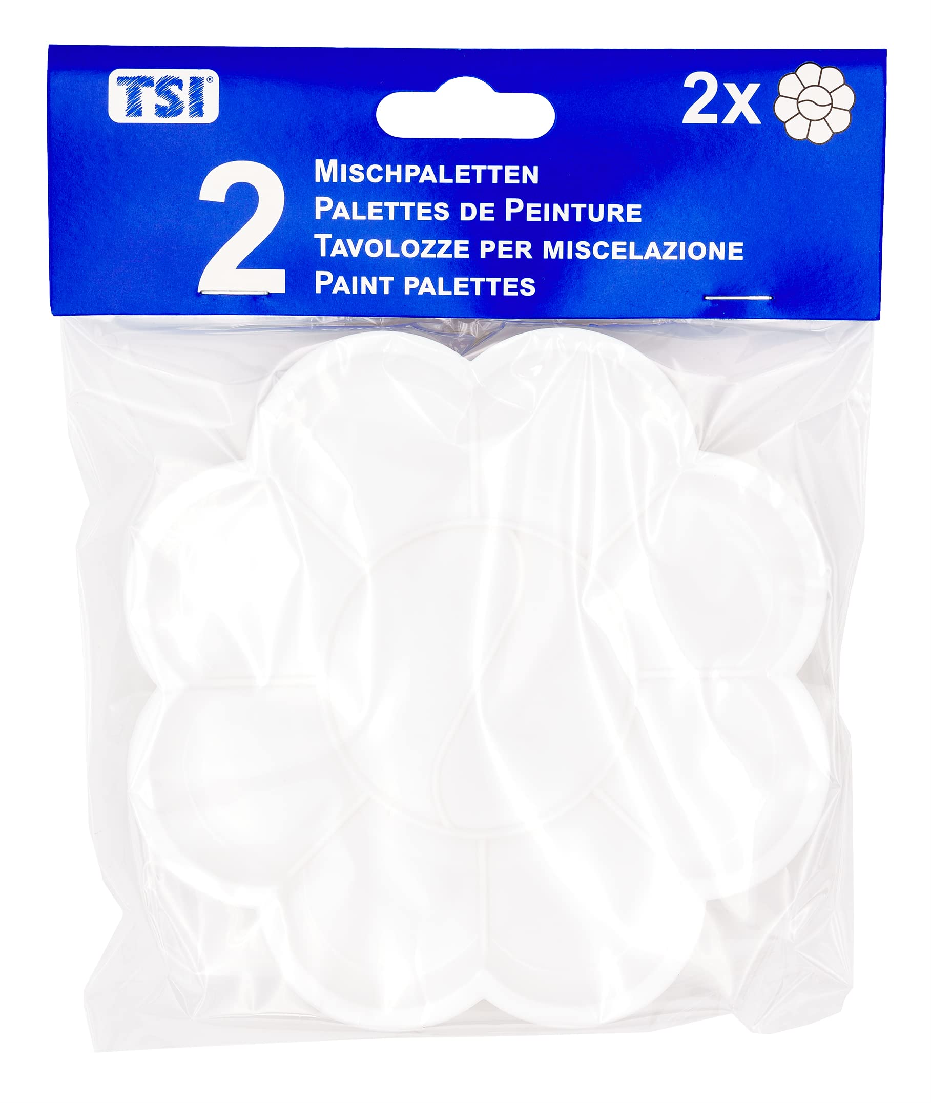 TSI Acrylic Mixing Palette 10 Mixing Wells White