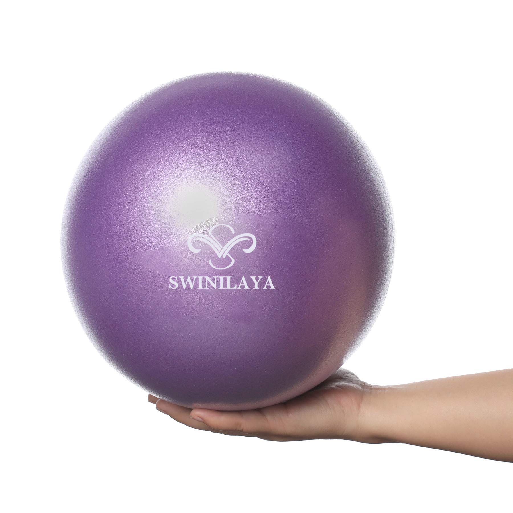 Pilates Ball 9 Inch Core Ball, Small Exercise Ball with Exercise Guide Barre Ball Bender Ball Mini Yoga Ball for Pilates, Yoga, Core Training, Physical Therapy, Balance, Stability, Stretching