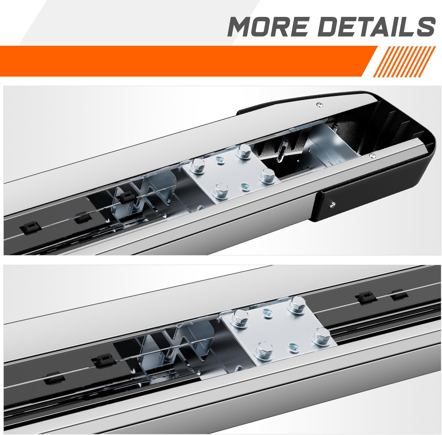 6 Inch Running Boards/Side Steps/Nerf Bars Compatible with Dodge 09-24 Ram 1500-3500 Crew Cab